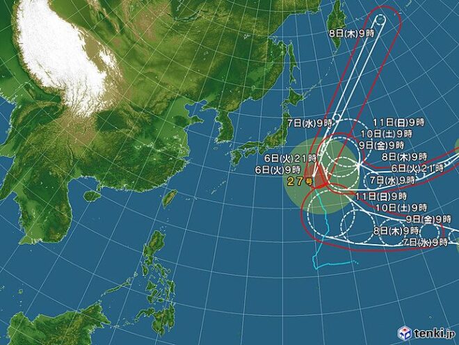 台風の進路によっては延期の可能性もあります